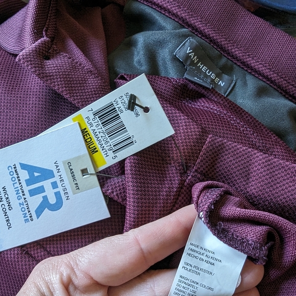 NWT Van Heusen Burgundy Polo - Picture 5 of 5